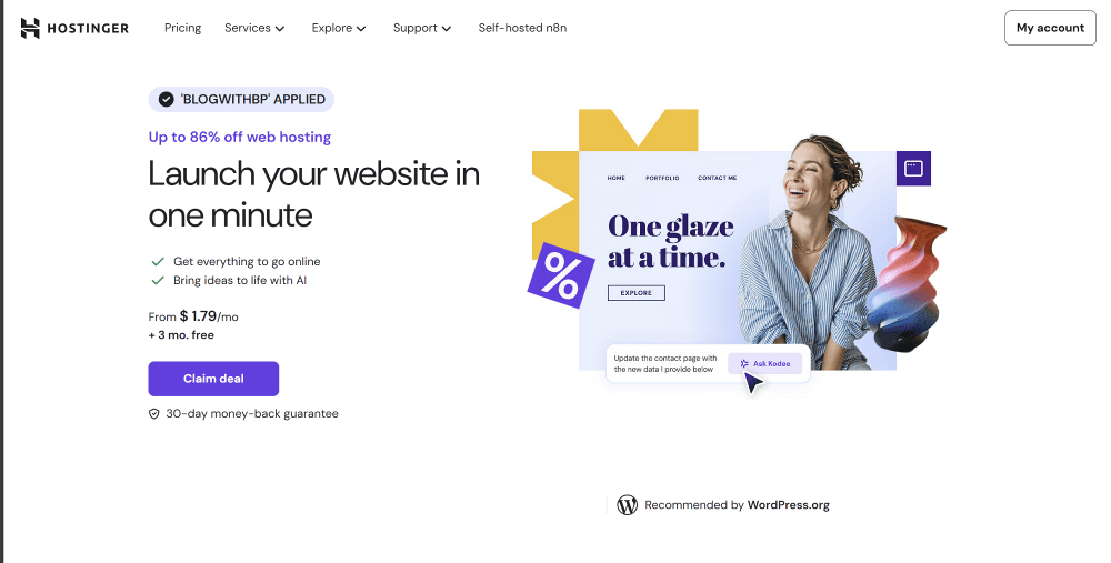 Hostinger » BlogPasCher Enregistrement gratuit de domaine pour un blog d’animaux de compagnie