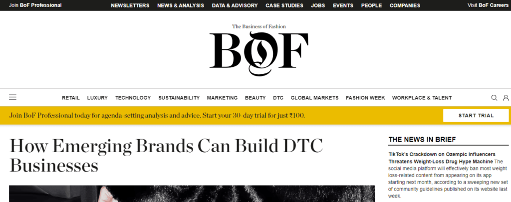 Blog Business of Fashion