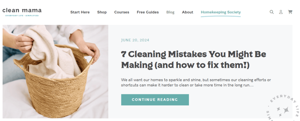 Clean Mama - meilleurs blogs de mamans