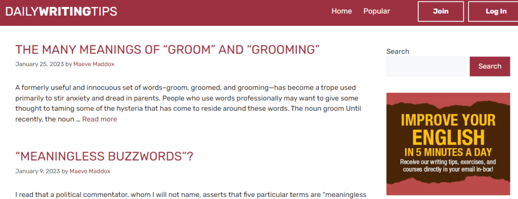 DailyWritingTips - meilleurs blogs d'écriture