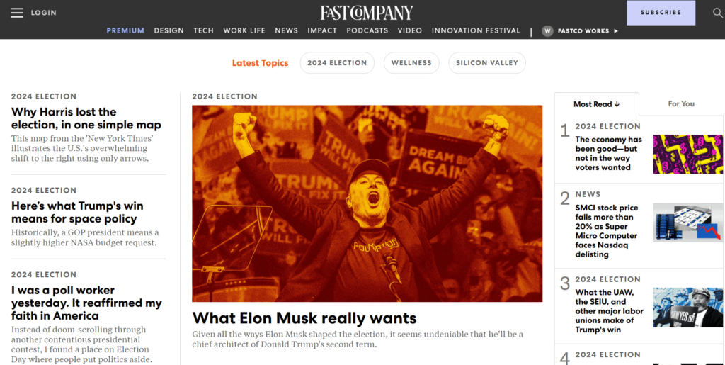 Fast Company - meilleurs blogs d'entreprises