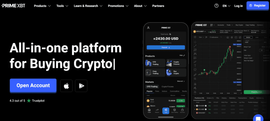 PrimeXBT Crypto Affiliate Program Programme d’affiliation PrimeXBT