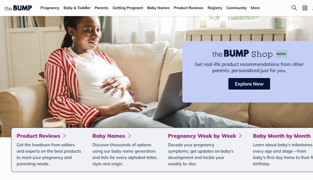 Le site de The Bump
