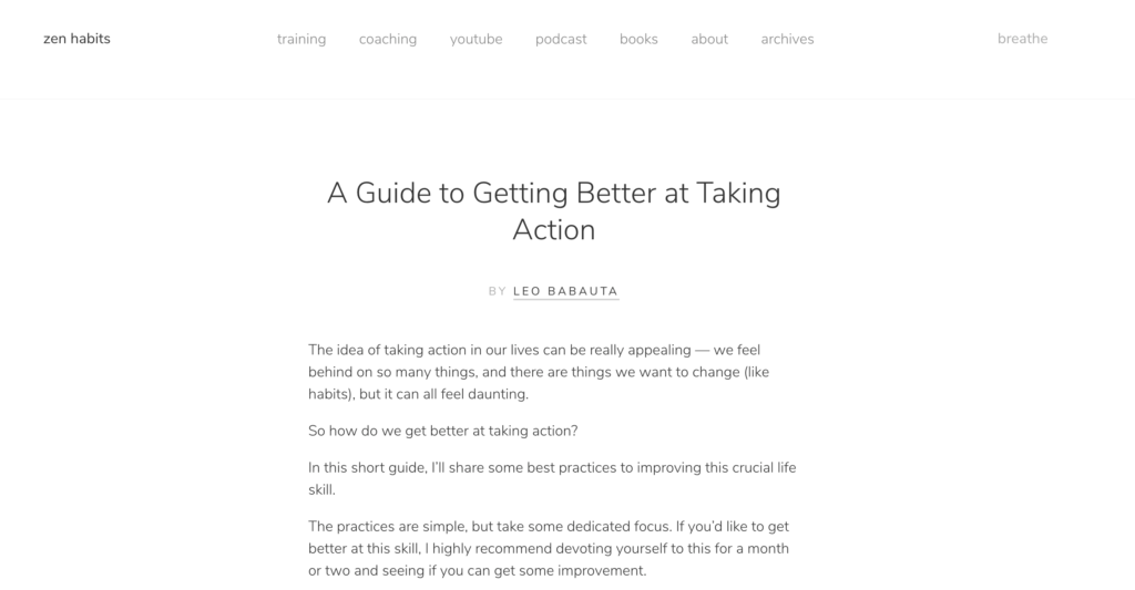 zen-habits-1 » BlogPasCher Zen Habits - meilleurs blogs personnels