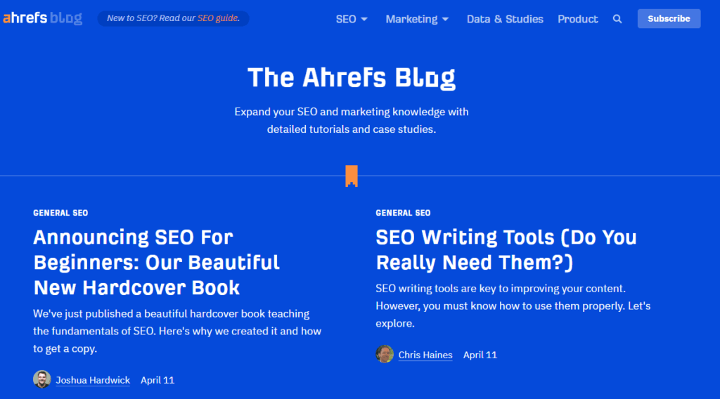 Ahrefs - Meilleurs blogs SEO