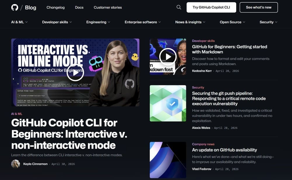 Блог GitHub