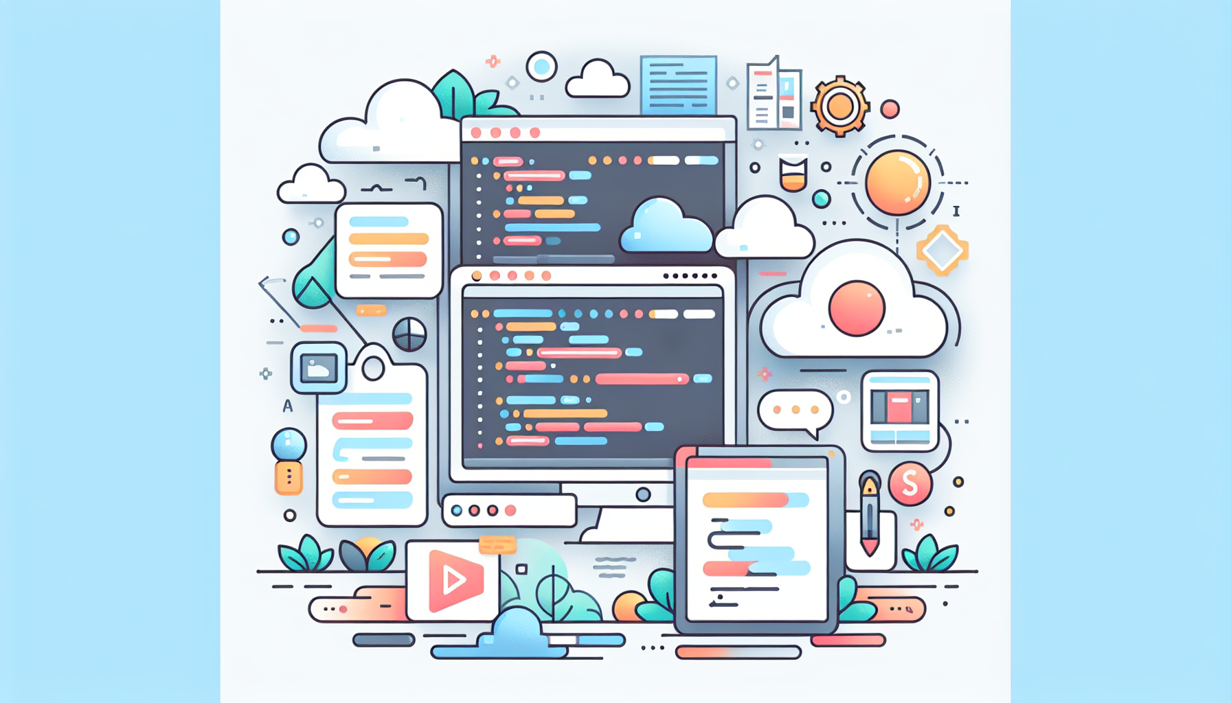 圖示：開發人員使用模組 API 在程式碼編輯器中建立 Divi 5 模組。