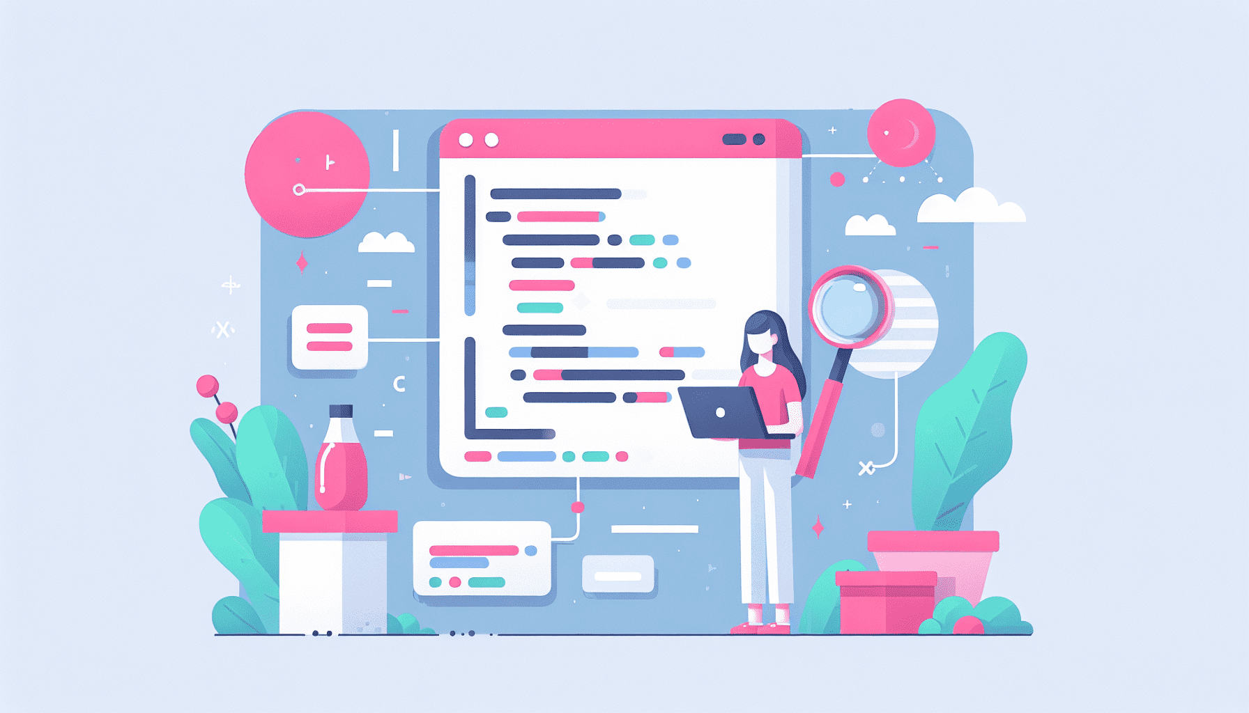 „WordPress“ kūrėjo, kuriančio pasirinktinį „Elementor“ valdiklį naudojant PHP kodą, iliustracija