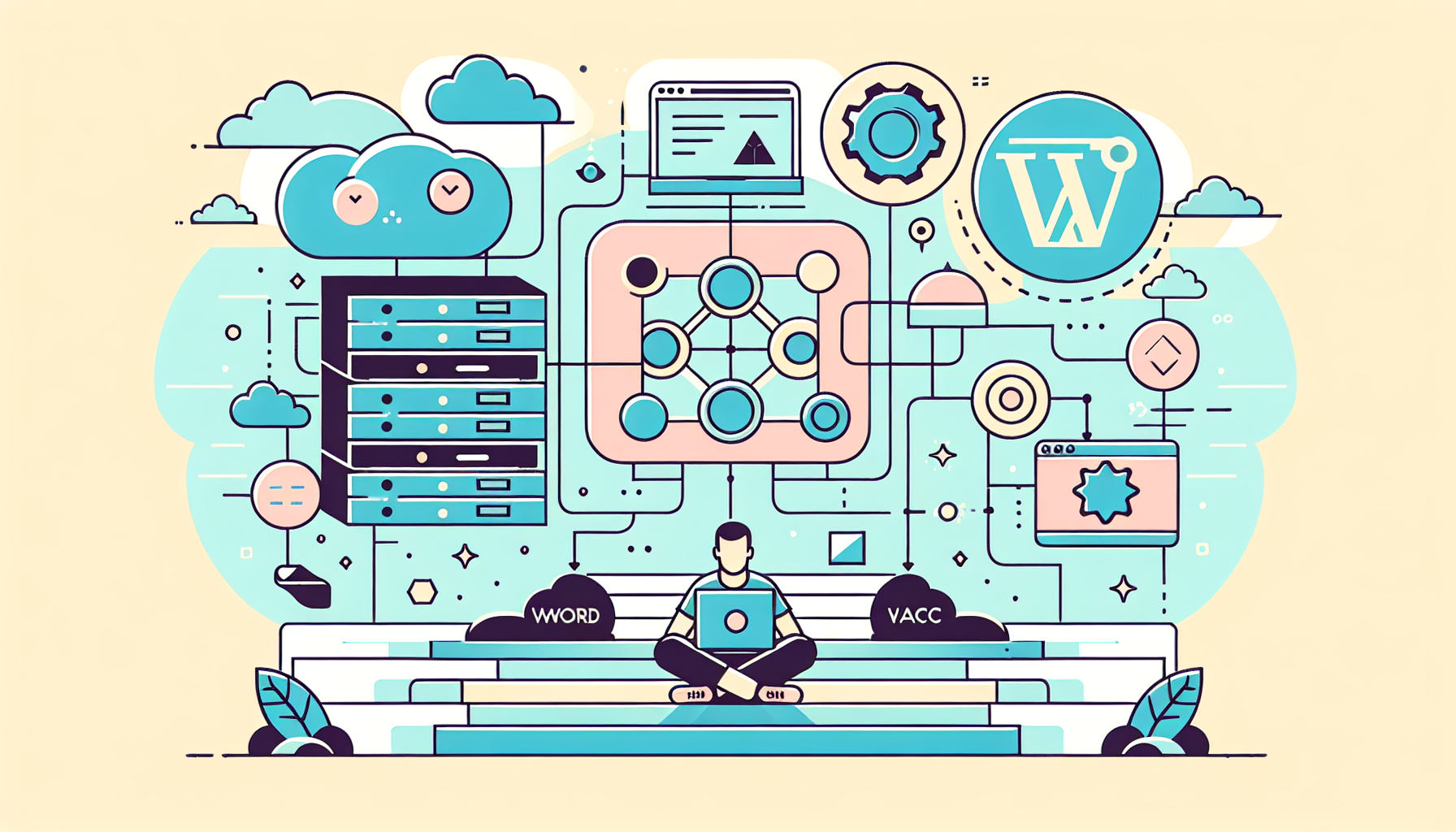 Schéma IaC montrant Terraform et Ansible déployant WordPress sur une infrastructure cloud